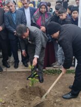 کاشت درخت درمحوطه دبستان سینا به مناسبت روزدرختکاری